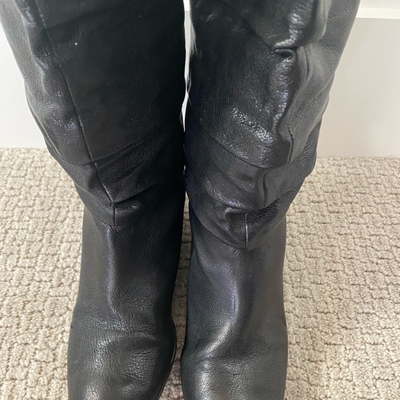 Womens black leather boots - Picture 9 of 12